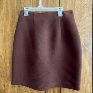 Brown Petite Hannah Corduroy Skirt